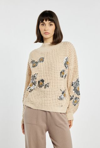 Sweter damski z cekinami