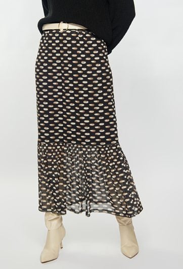 Wzorzysta spódnica midi