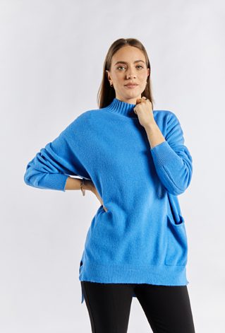 Sweter damski z jedną kieszonką