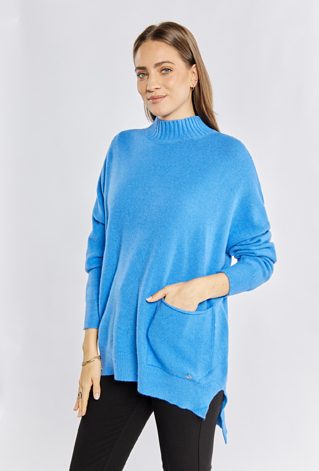 Sweter damski z jedną kieszonką