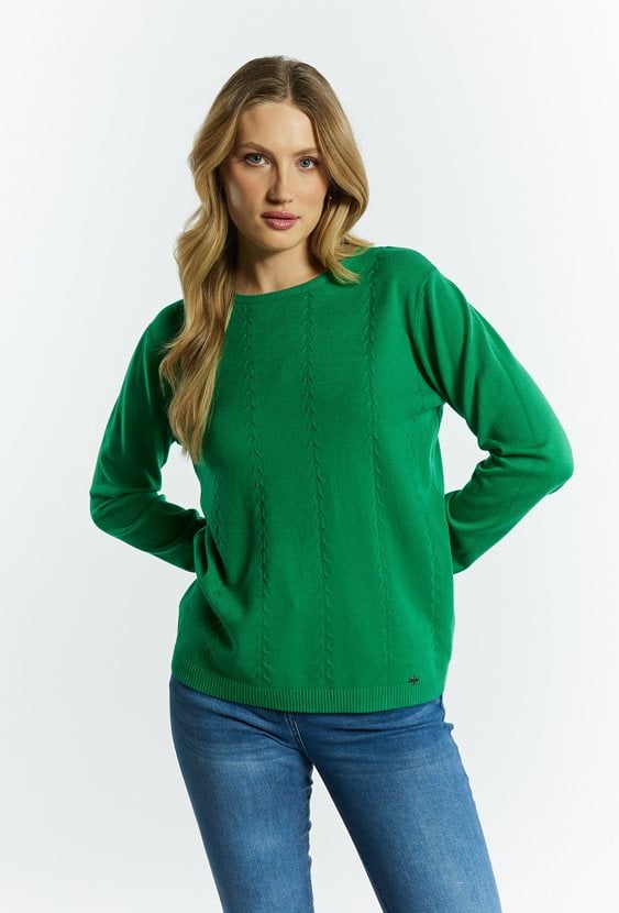 Sweter damski z delikatnym zdobieniem