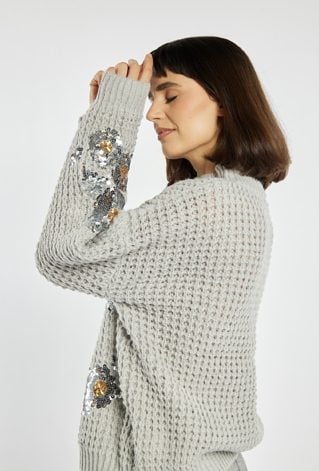 Sweter damski z cekinami