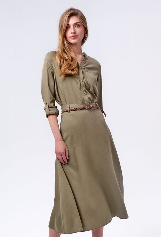 Rozszerzana długa spódnica z lyocellu