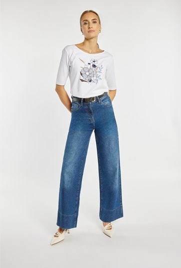 Jeansy z szeroką nogawką