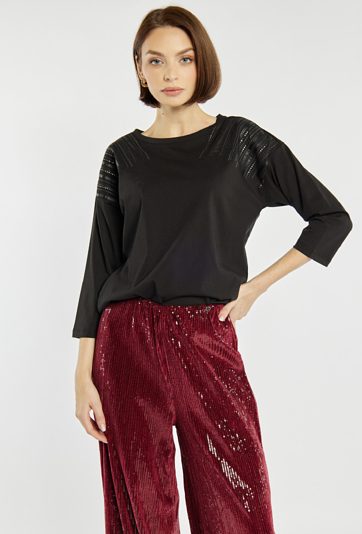 Luźny T-shirt damski