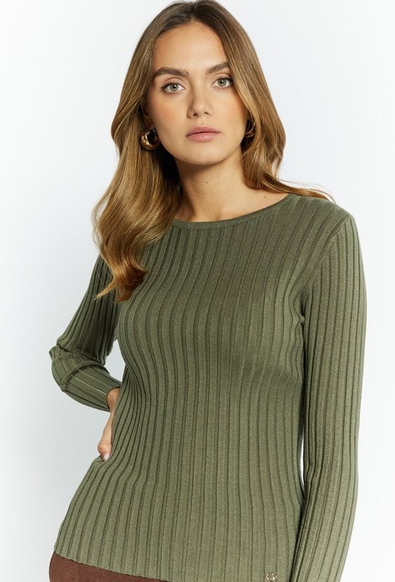 Przylegający sweter damski