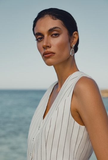 Kamizelka z wzorem w paski