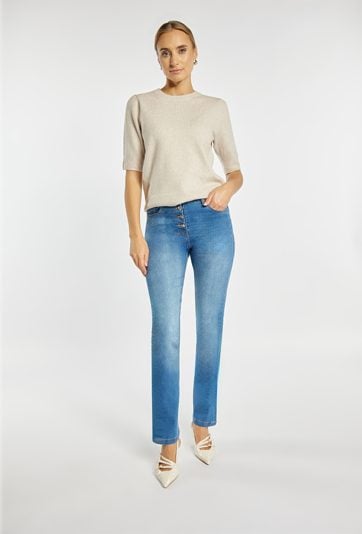 Jeansy z wysokim stanem