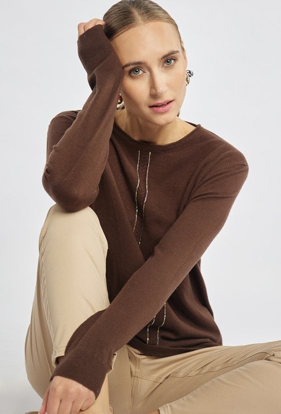 Sweter damski z połyskiem