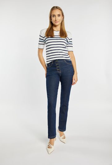 Jeansy z wysokim stanem