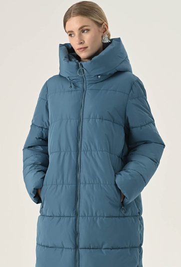 Turkusowa pikowana kurtka