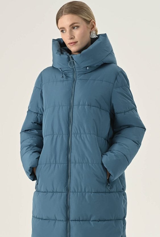 Turkusowa pikowana kurtka