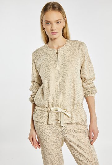 Bluza damska z dodatkiem lnu