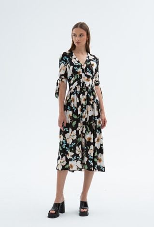 Długa wiskozowa sukienka