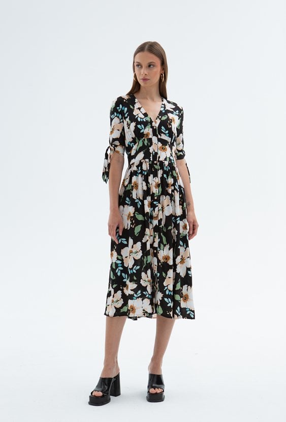 Długa wiskozowa sukienka