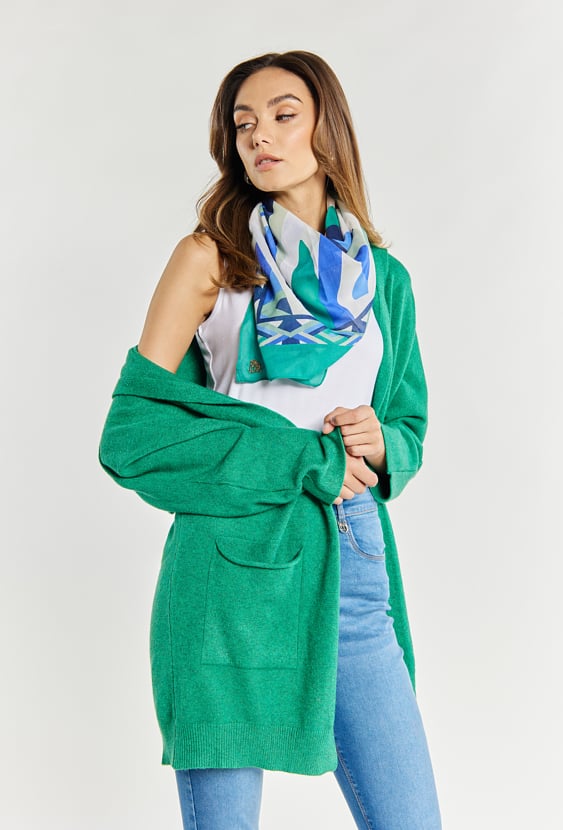 Kardigan damski z kapturem