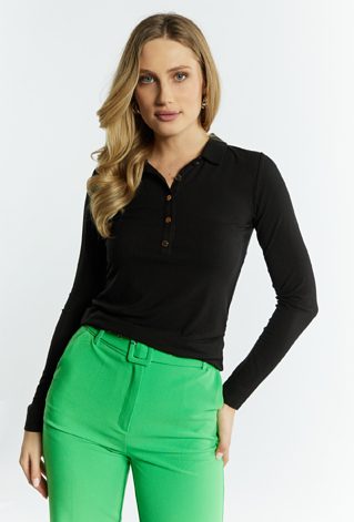 Bluzka damska z kołnierzem