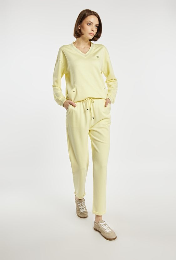 Dresowe spodnie z wiązaniem