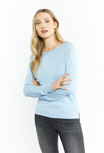 Sweter damski z wiązaniem