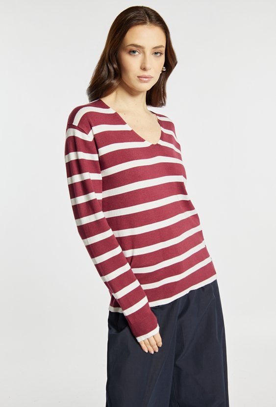 Sweter damski w paski