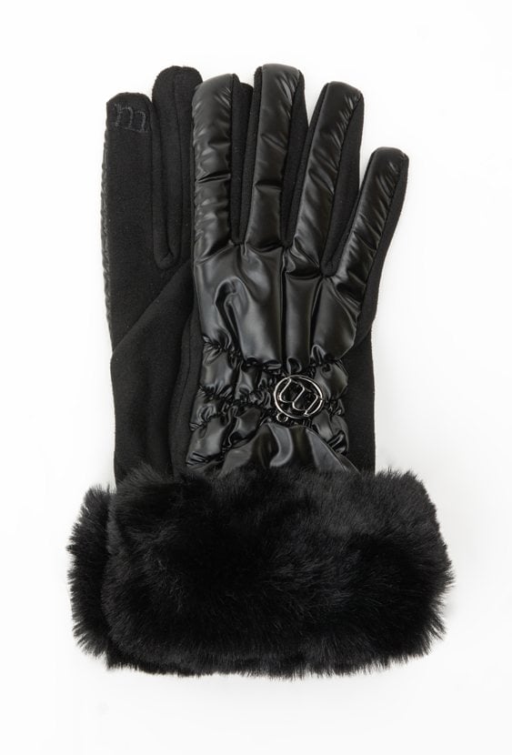 Rękawiczki damskie z futerkiem