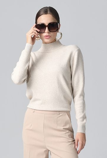 Sweter damski z półgolfem