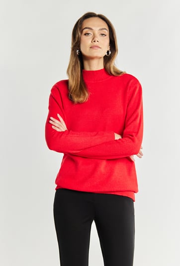 Sweter damski z półgolfem