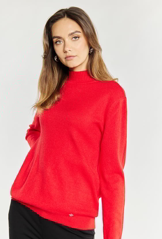 Sweter damski z półgolfem