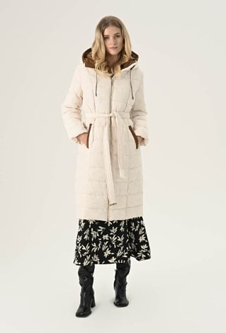 Biała kurtka z kontrastowym wykończeniem