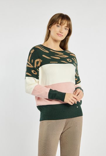 Sweter z wzorzystą górą