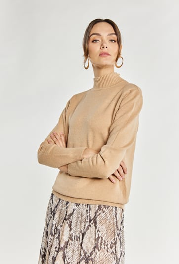 Sweter damski z półgolfem