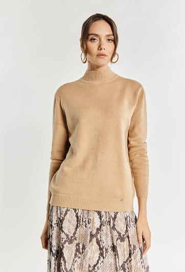 Sweter damski z półgolfem