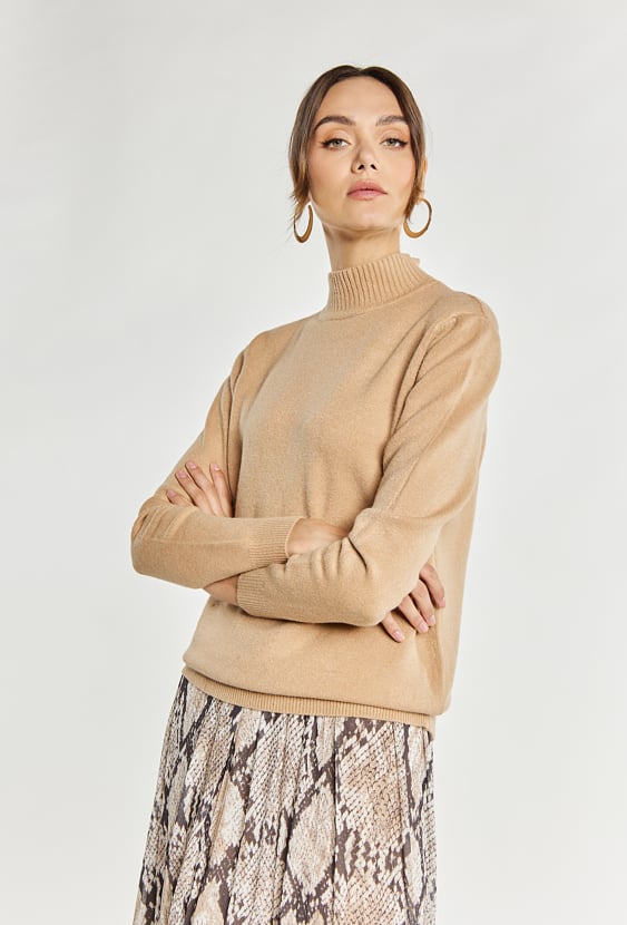 Sweter damski z półgolfem