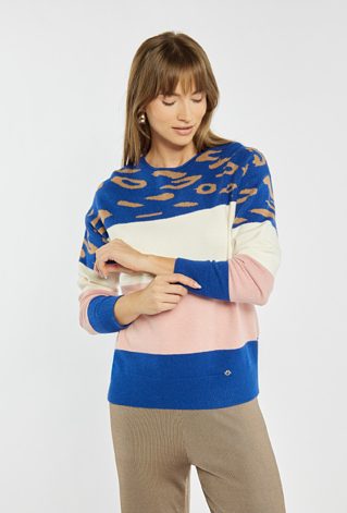 Sweter z wzorzystą górą