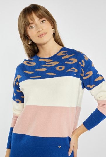 Sweter z wzorzystą górą