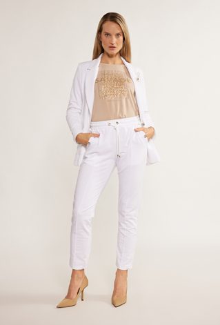 Materiałowe spodnie damskie