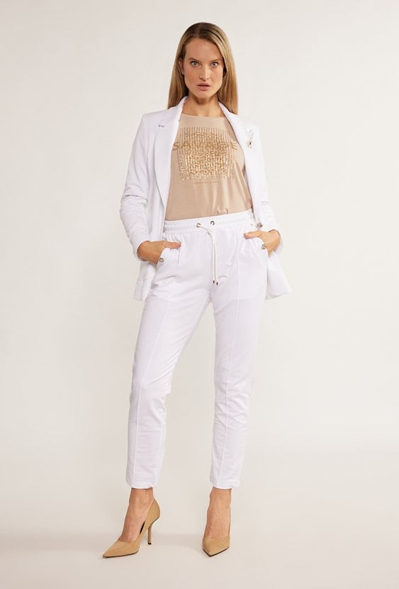 Materiałowe spodnie damskie