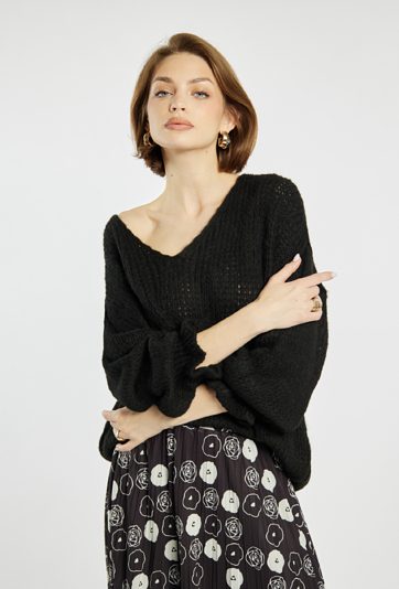 Sweter damski z dodatkiem wełny