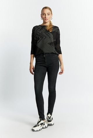 Jeansy damskie z aplikacją