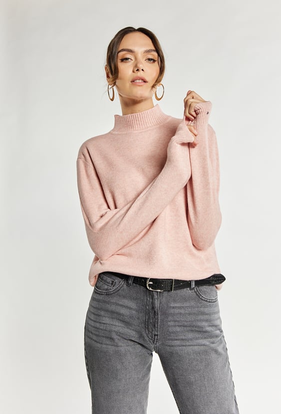 Sweter damski z półgolfem