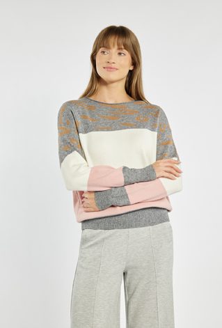 Sweter z wzorzystą górą