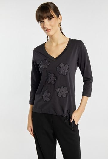 T-shirt z wiązaniem