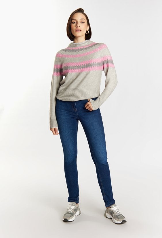 Jeansowe spodnie z wysokim stanem