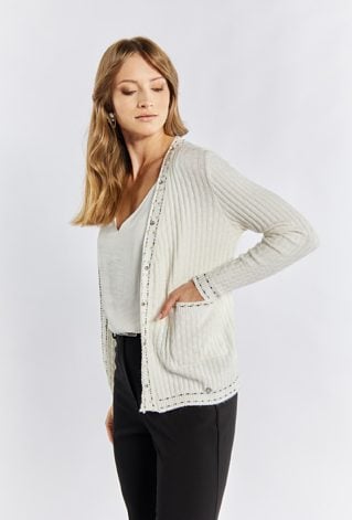 Sweter damski z koralikami