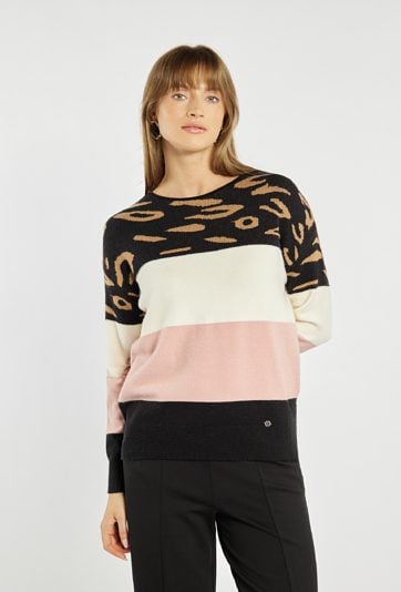 Sweter z wzorzystą górą