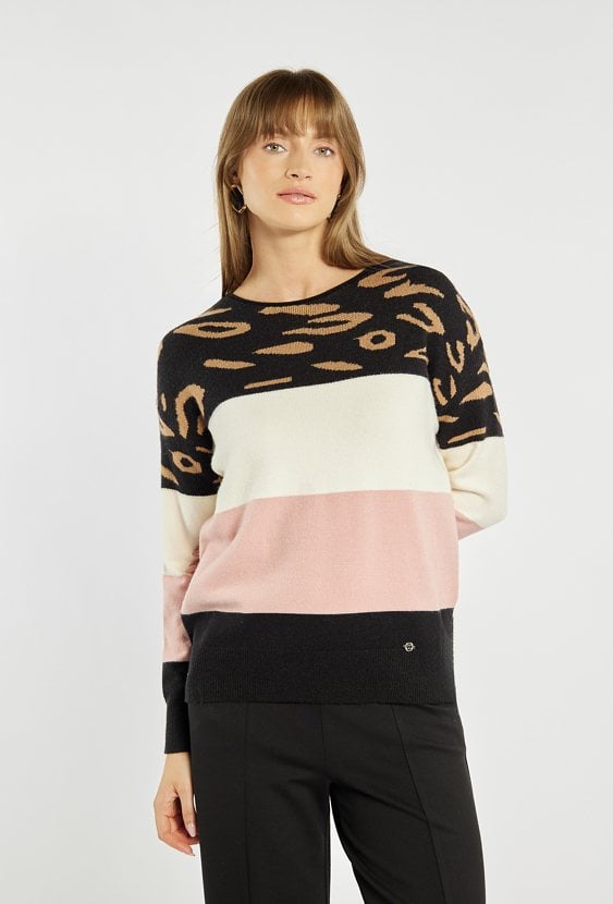 Sweter z wzorzystą górą