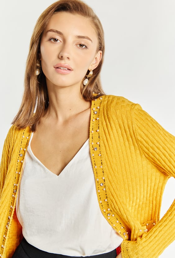 Sweter damski z koralikami