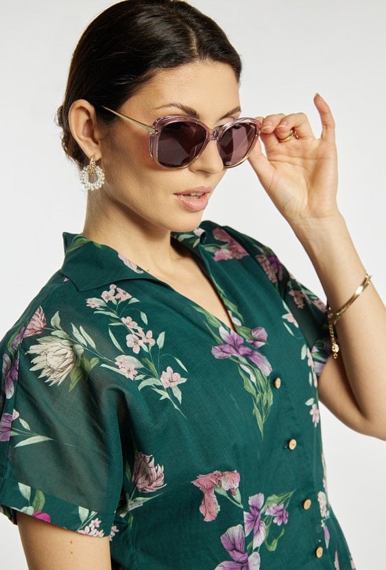 Fioletowe okulary przeciwsłoneczne