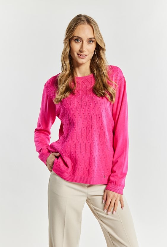 Sweter damski z delikatnym zdobieniem