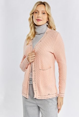 Sweter damski z koralikami